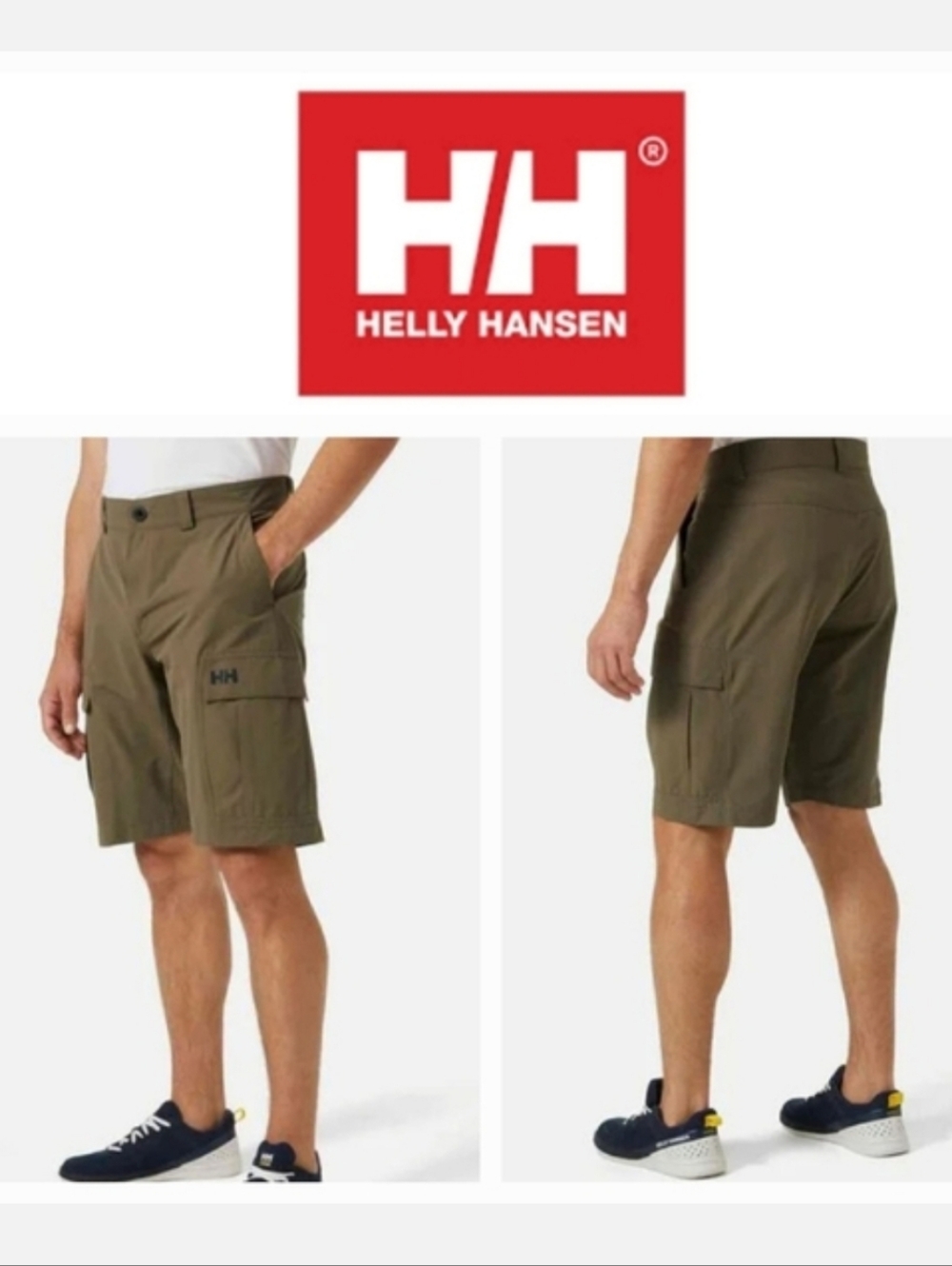 Helly Hansen Men's Crewline Cargo Shorts 2.0 in Bedrock Khaki Sz 38